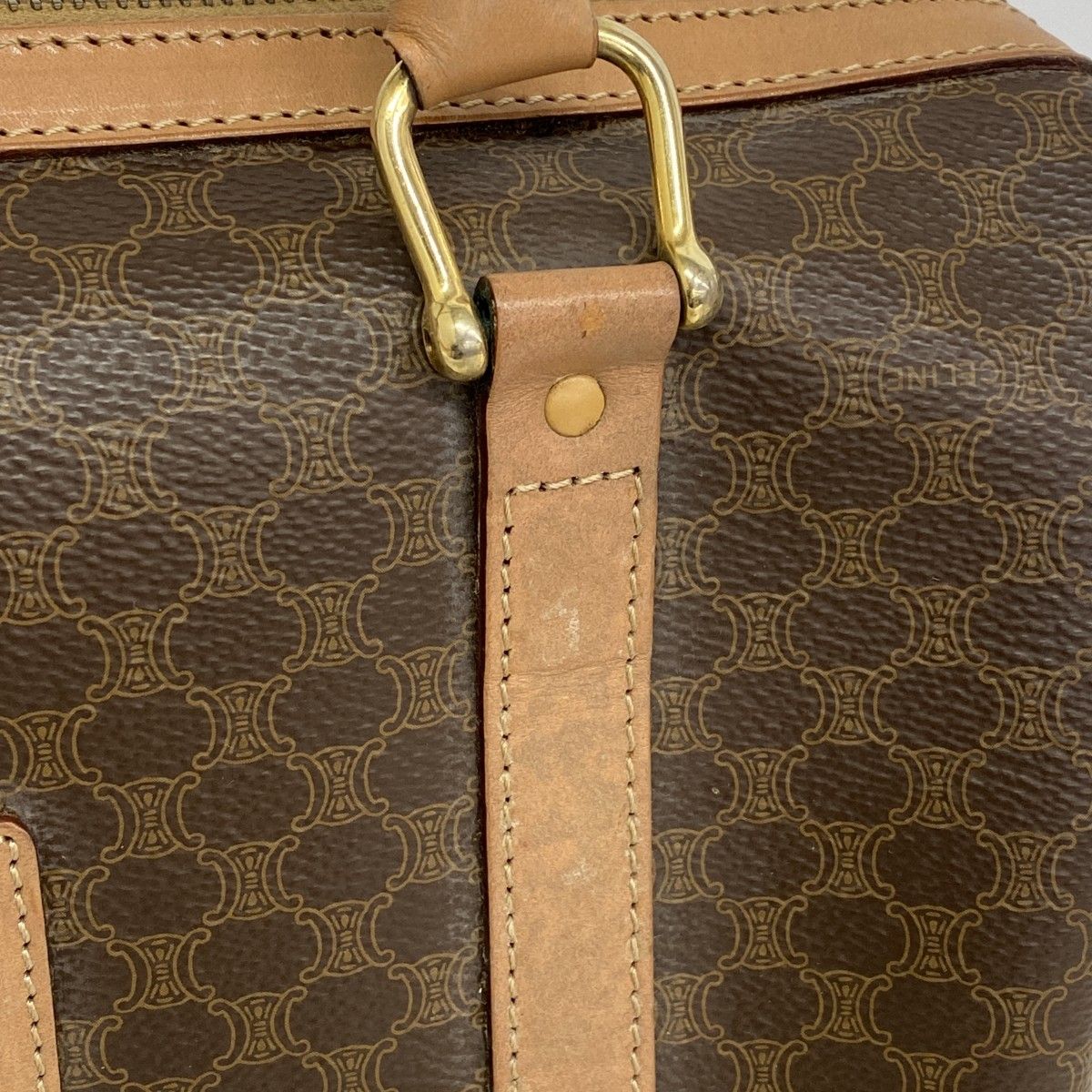 Celine Handbag Macadam Brown Gold — view 8