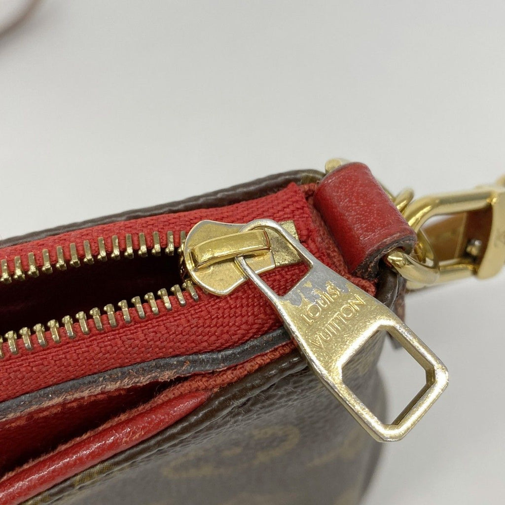 Louis Vuitton Handbag Monogram Pallas Clutch Brown Cerise 2-Way — view 6
