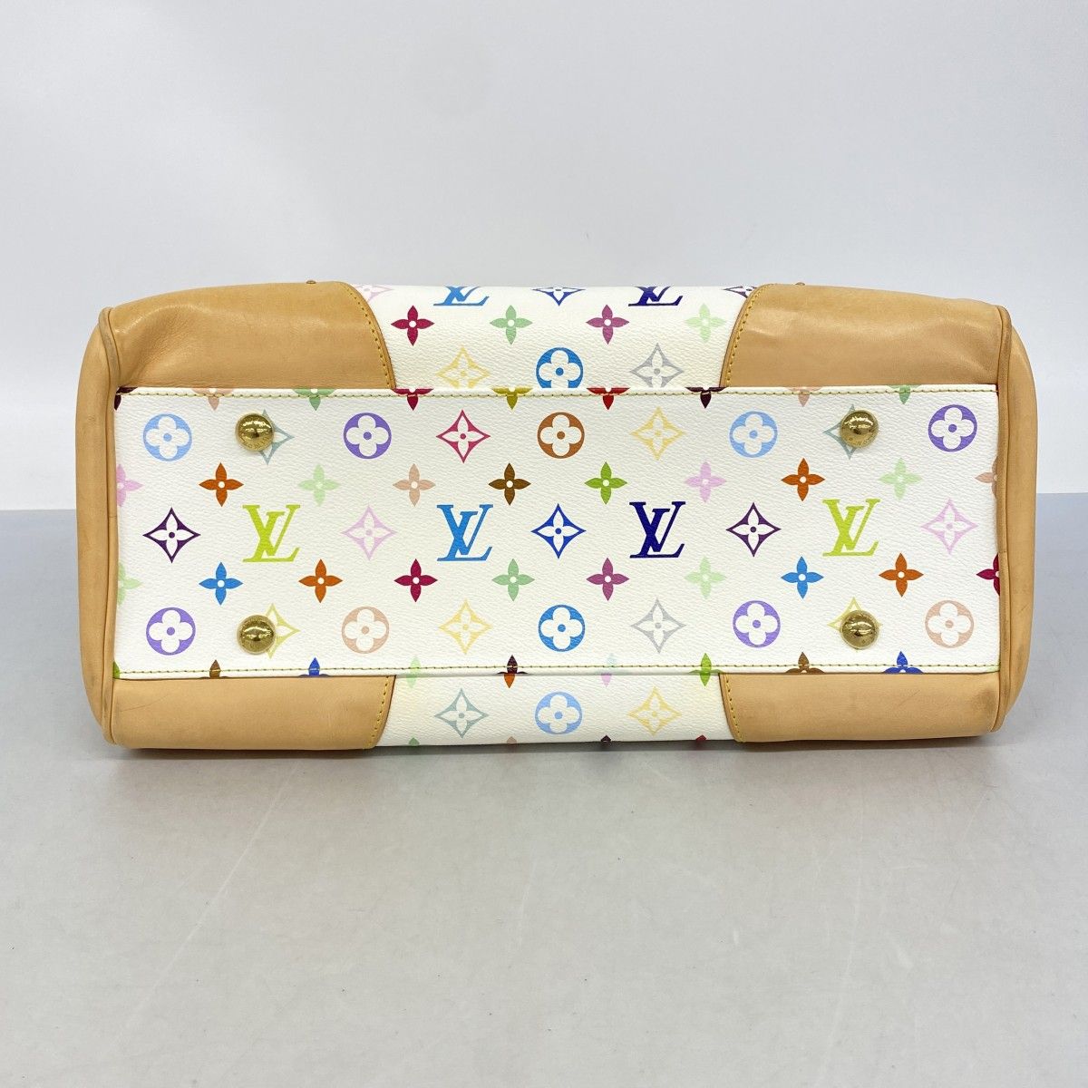 Louis Vuitton Handbag Monogram Multicolor Beverly GM Blanc — view 3