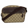 Gucci Shoulder Bag GG Supreme Beige Brown Silver