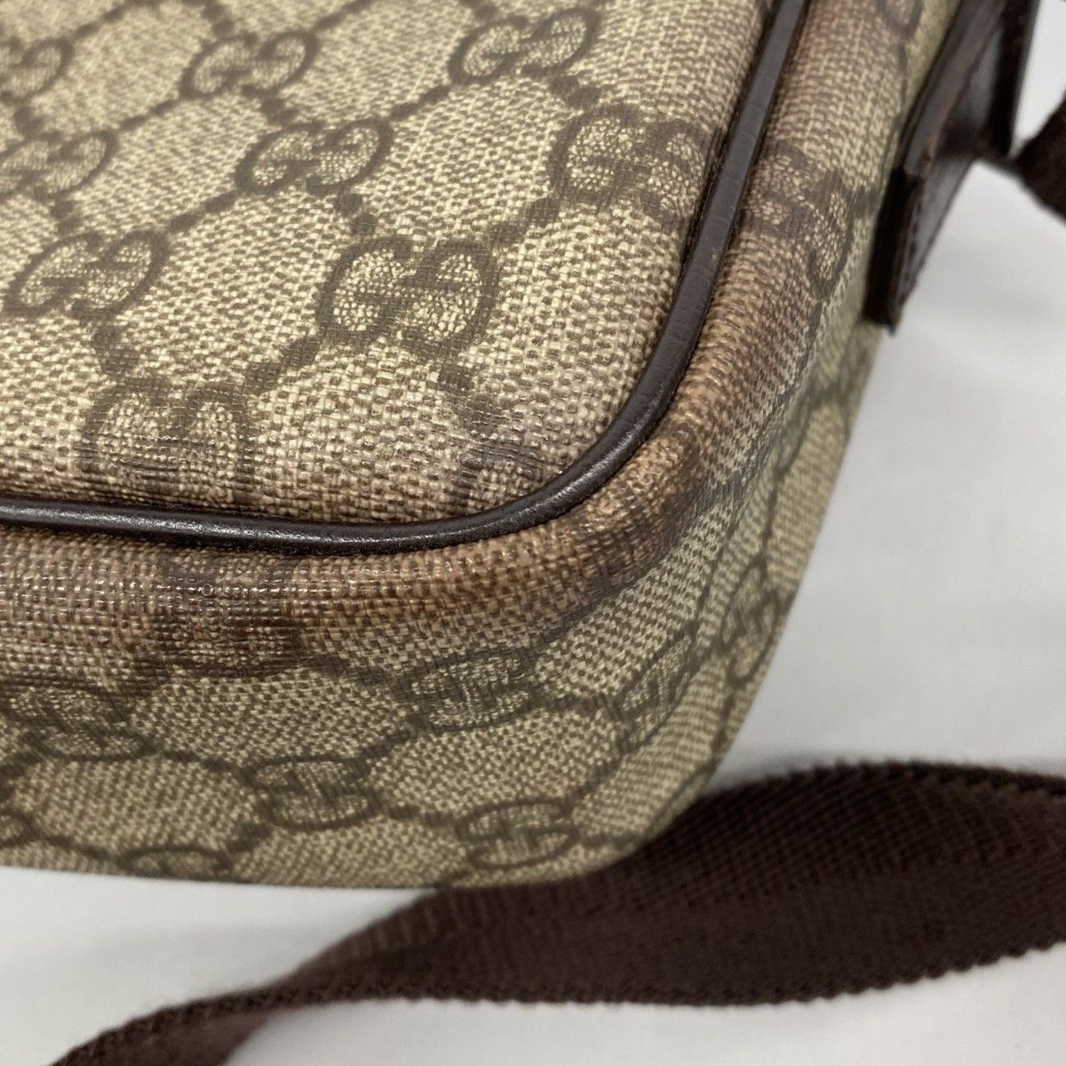 Gucci Shoulder Bag GG Supreme Beige Brown Silver — view 6