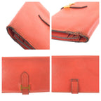 Hermes Bearn Souffle Orange Field Gold Veau Epsom Wallet — view 6