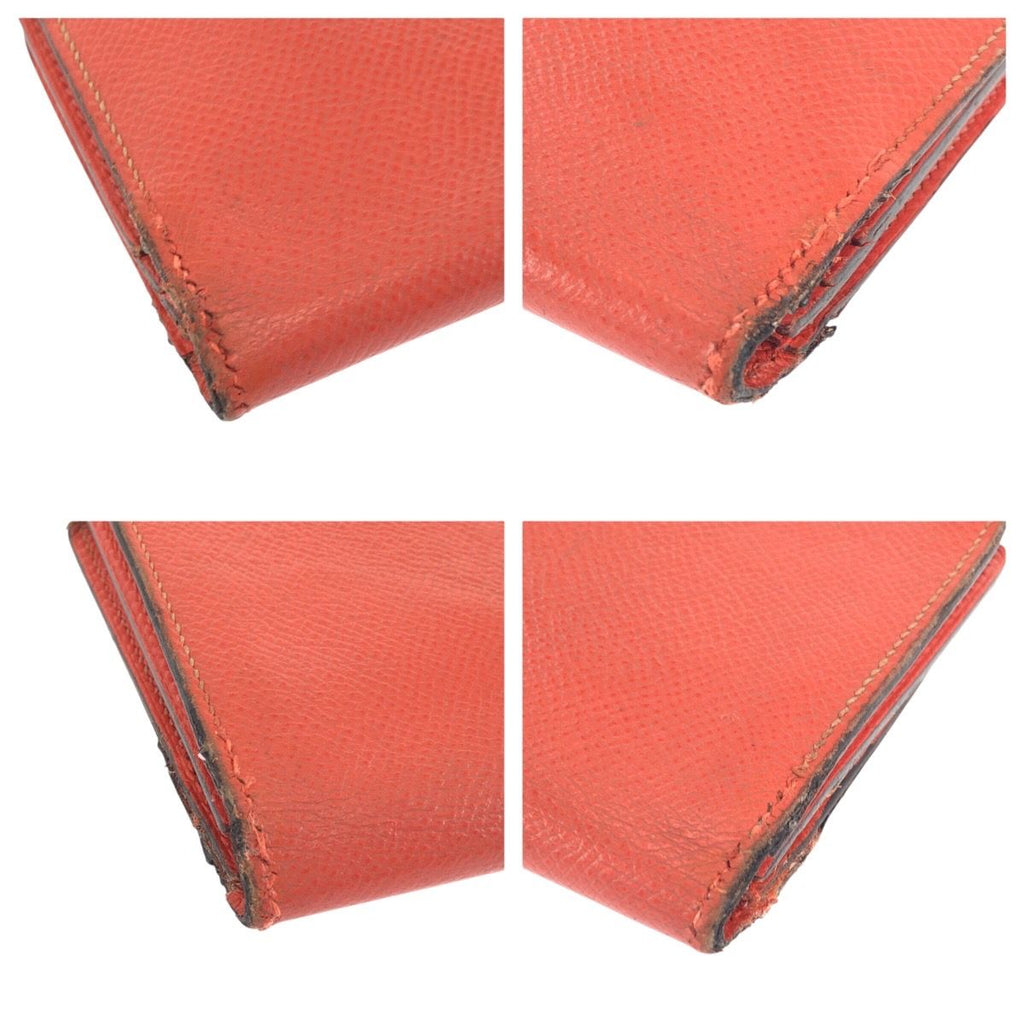 Hermes Bearn Souffle Orange Field Gold Veau Epsom Wallet — view 4