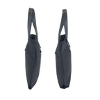 Prada Tessuto Black Silver Nylon Leather Handbag — view 8