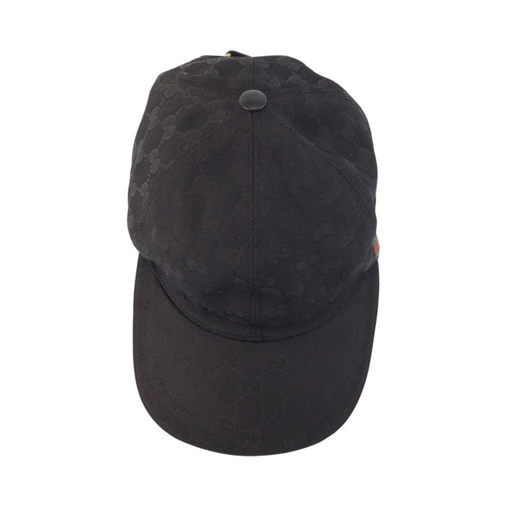 Gucci Sherry Line GG Pattern Black Green Red Polyester Nylon Cap — view 4
