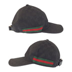 Gucci Sherry Line GG Pattern Black Green Red Polyester Nylon Cap — view 6