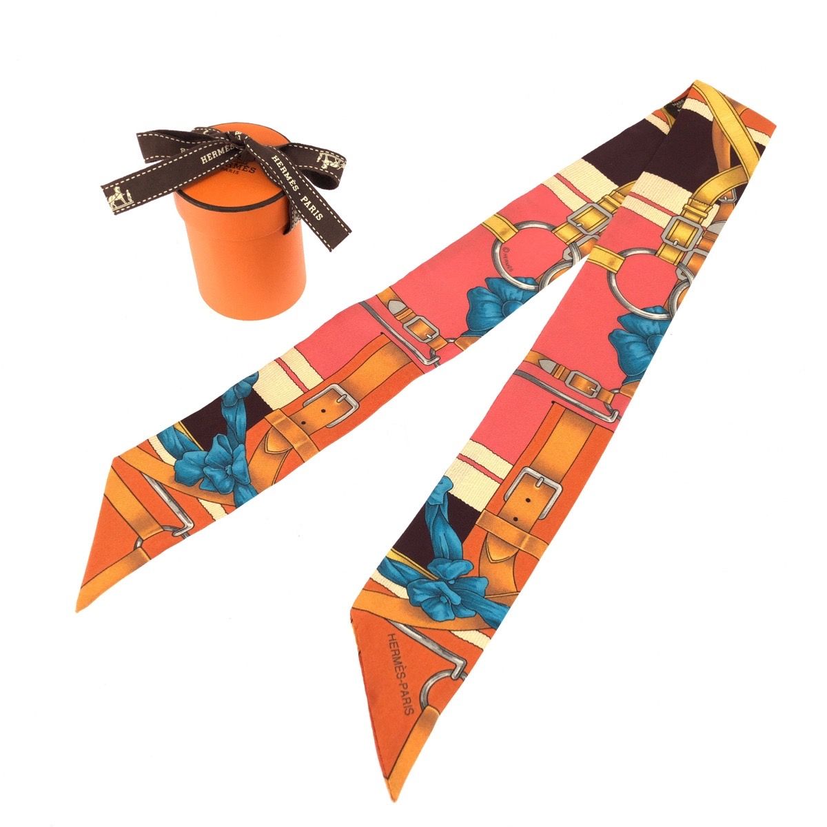 Hermes Tsuiri Grand Manege Great Training Technique Pink Multicolor Silk Scarf — view 6