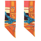 Hermes Tsuiri Grand Manege Great Training Technique Pink Multicolor Silk Scarf — view 3