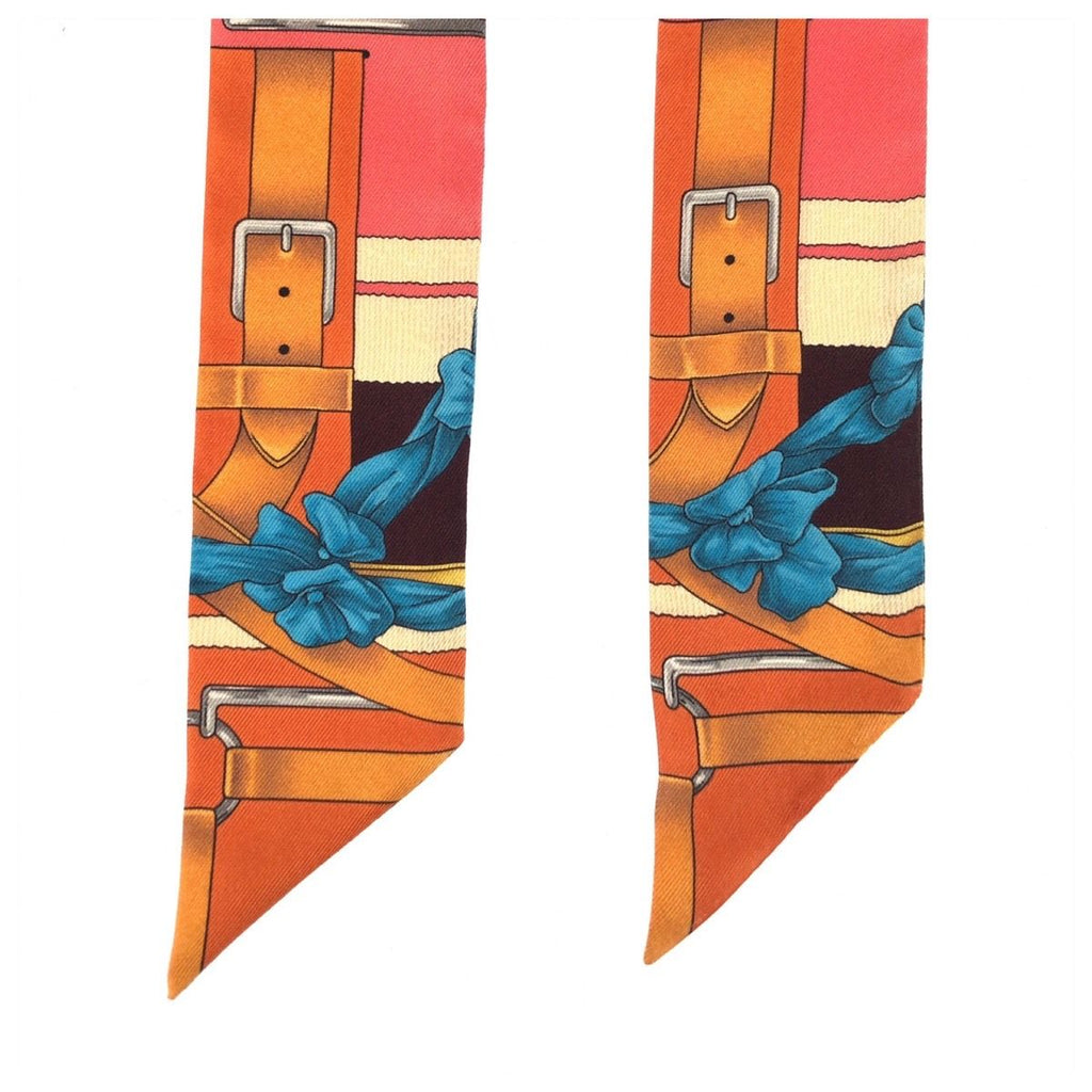 Hermes Tsuiri Grand Manege Great Training Technique Pink Multicolor Silk Scarf — view 4