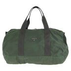 Prada Tessuto Green Silver Nylon Boston