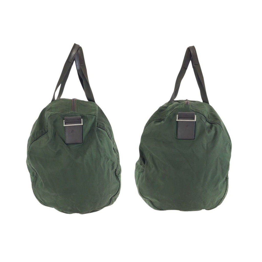 Prada Tessuto Green Silver Nylon Boston — view 8
