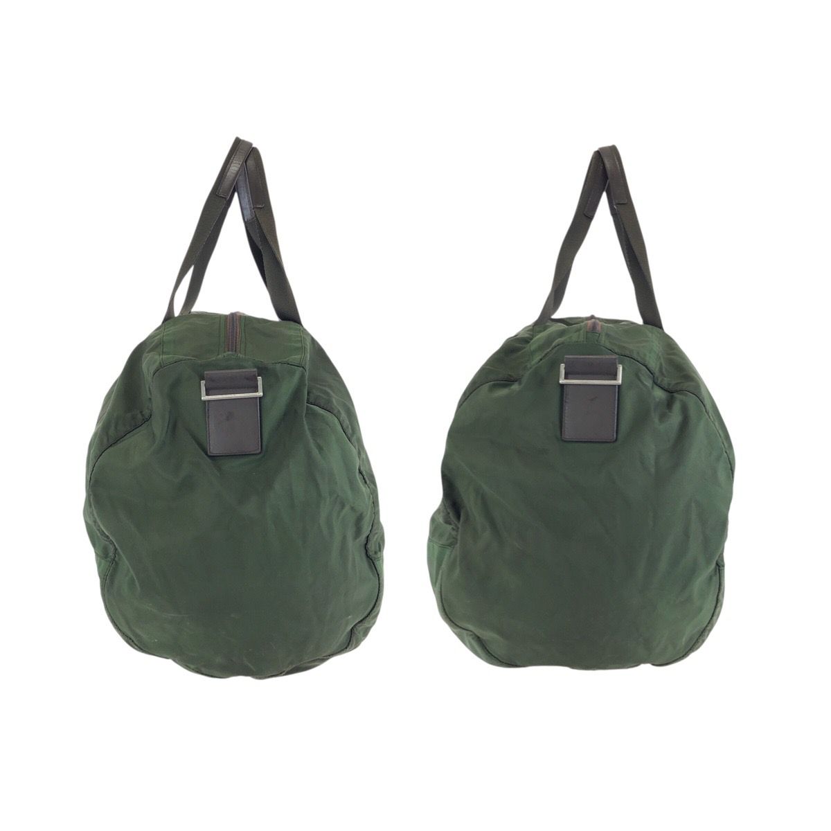 Prada Tessuto Green Silver Nylon Boston — view 8