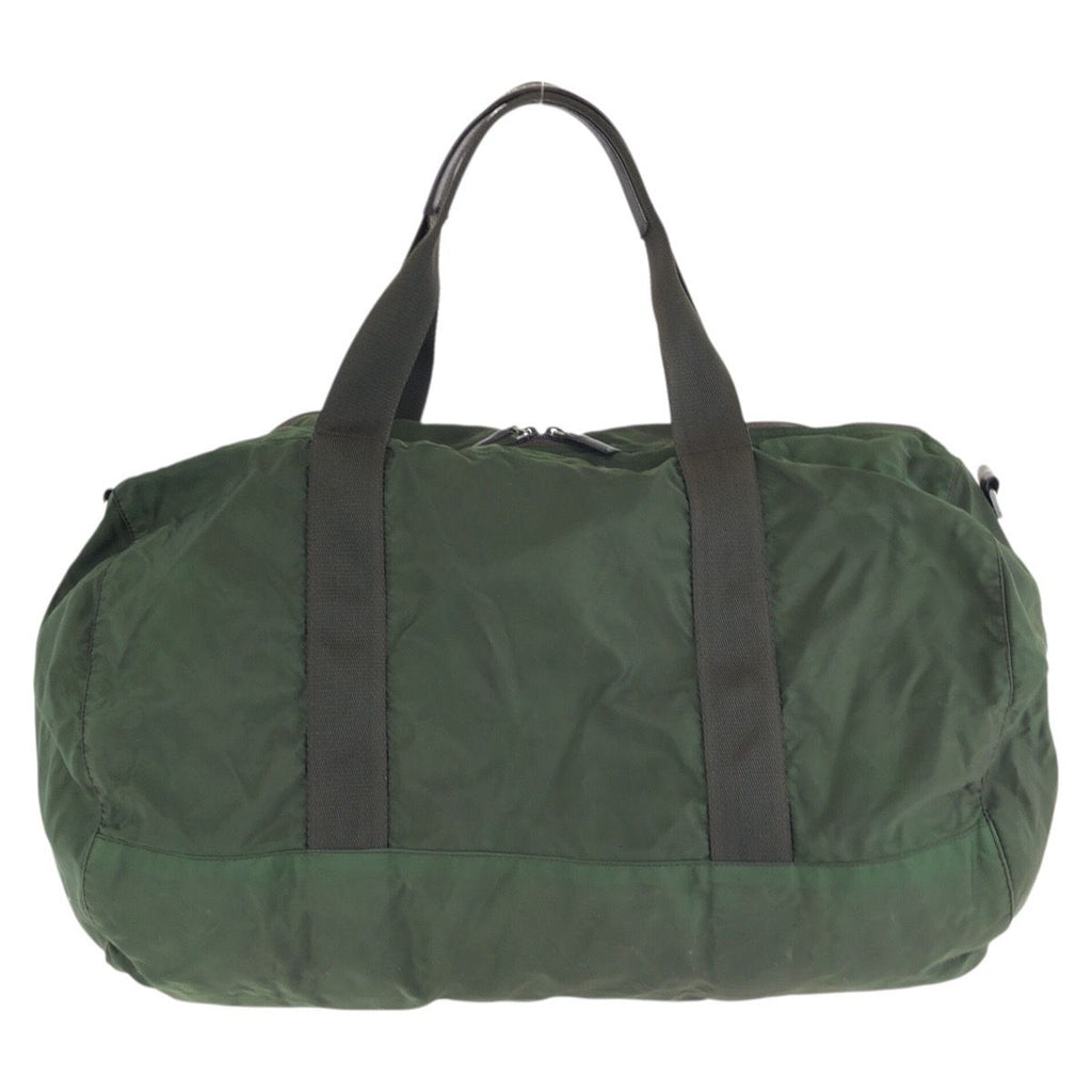 Prada Tessuto Green Silver Nylon Boston — view 2