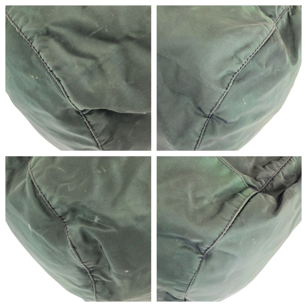 Prada Tessuto Green Silver Nylon Boston — view 3