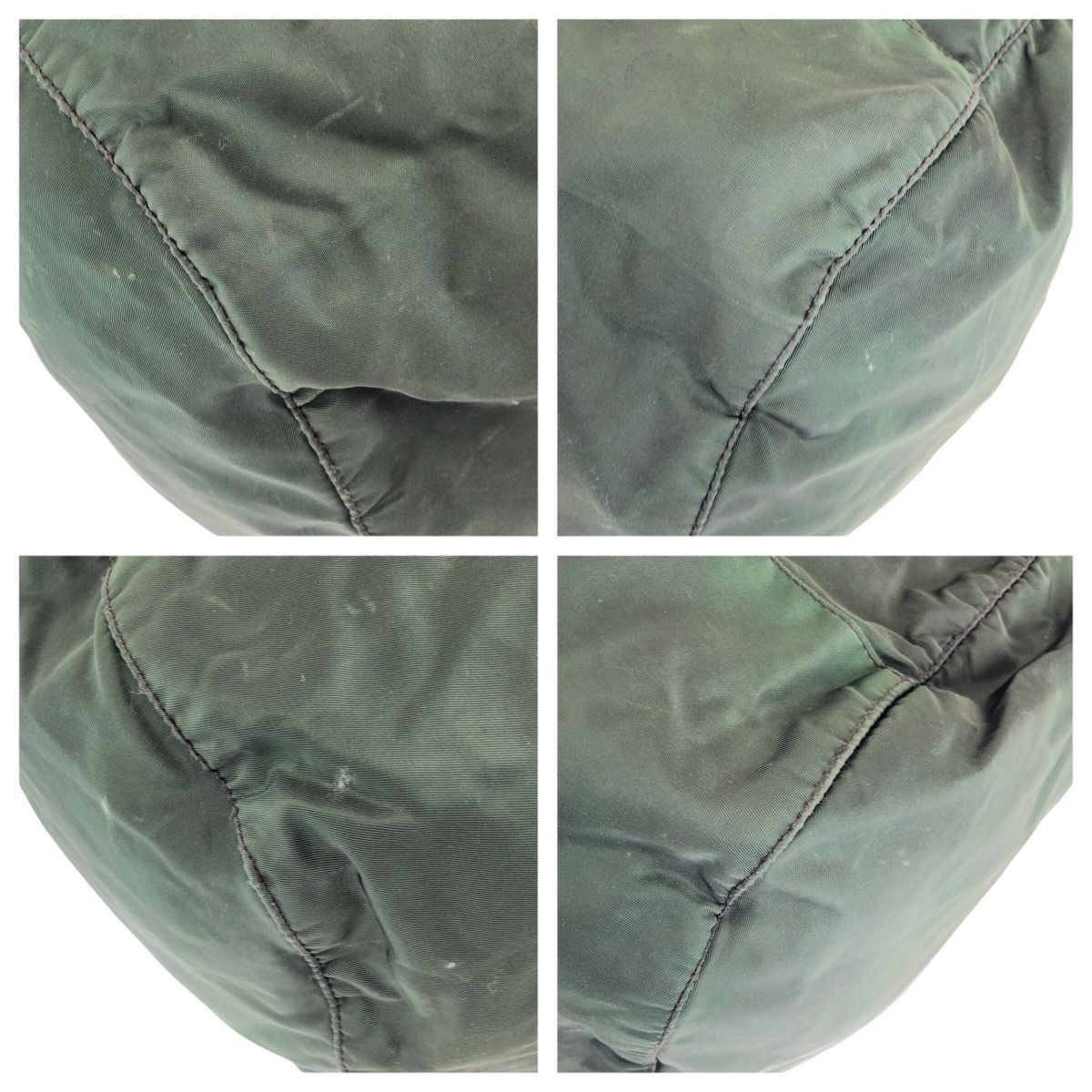 Prada Tessuto Green Silver Nylon Boston — view 3
