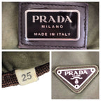 Prada Tessuto Green Silver Nylon Boston — view 4