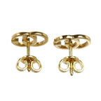 Gucci 18k Yellow Gold GG Running Stud Earrings — view 3