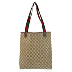 Gucci Vintage Sherry Line GG Supreme Canvas Tote Shoulder — view 2