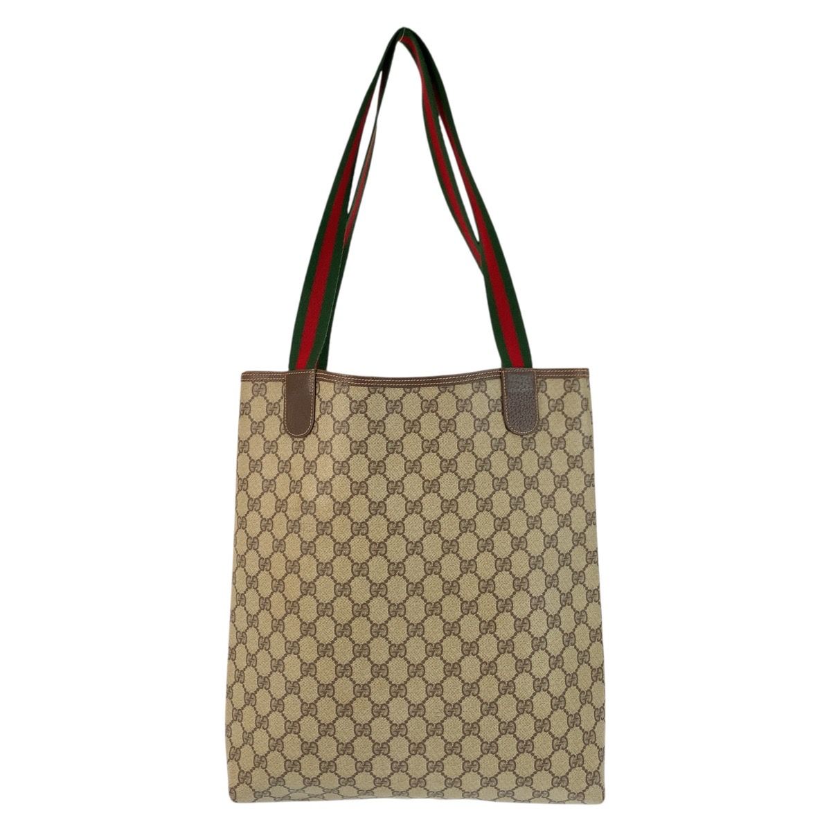 Gucci Vintage Sherry Line GG Supreme Canvas Tote Shoulder — view 2