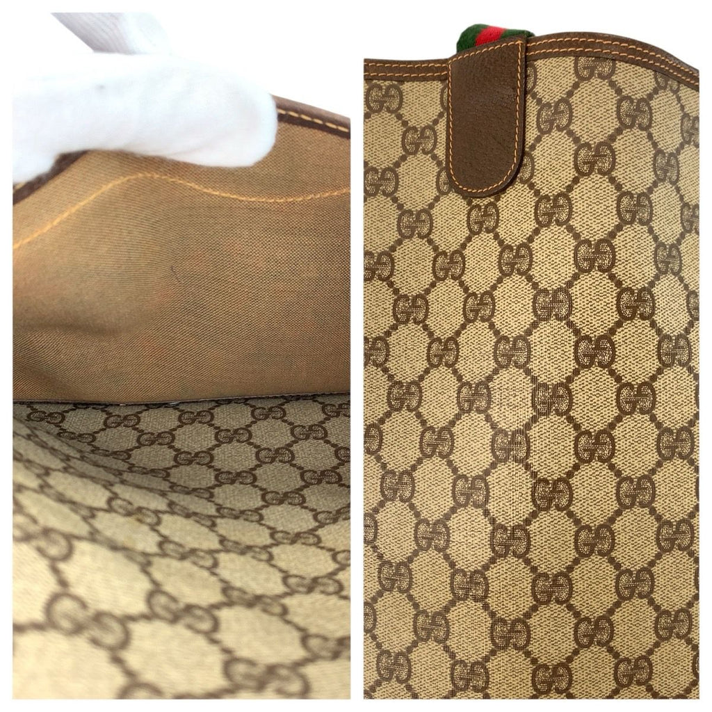 Gucci Vintage Sherry Line GG Supreme Canvas Tote Shoulder — view 5