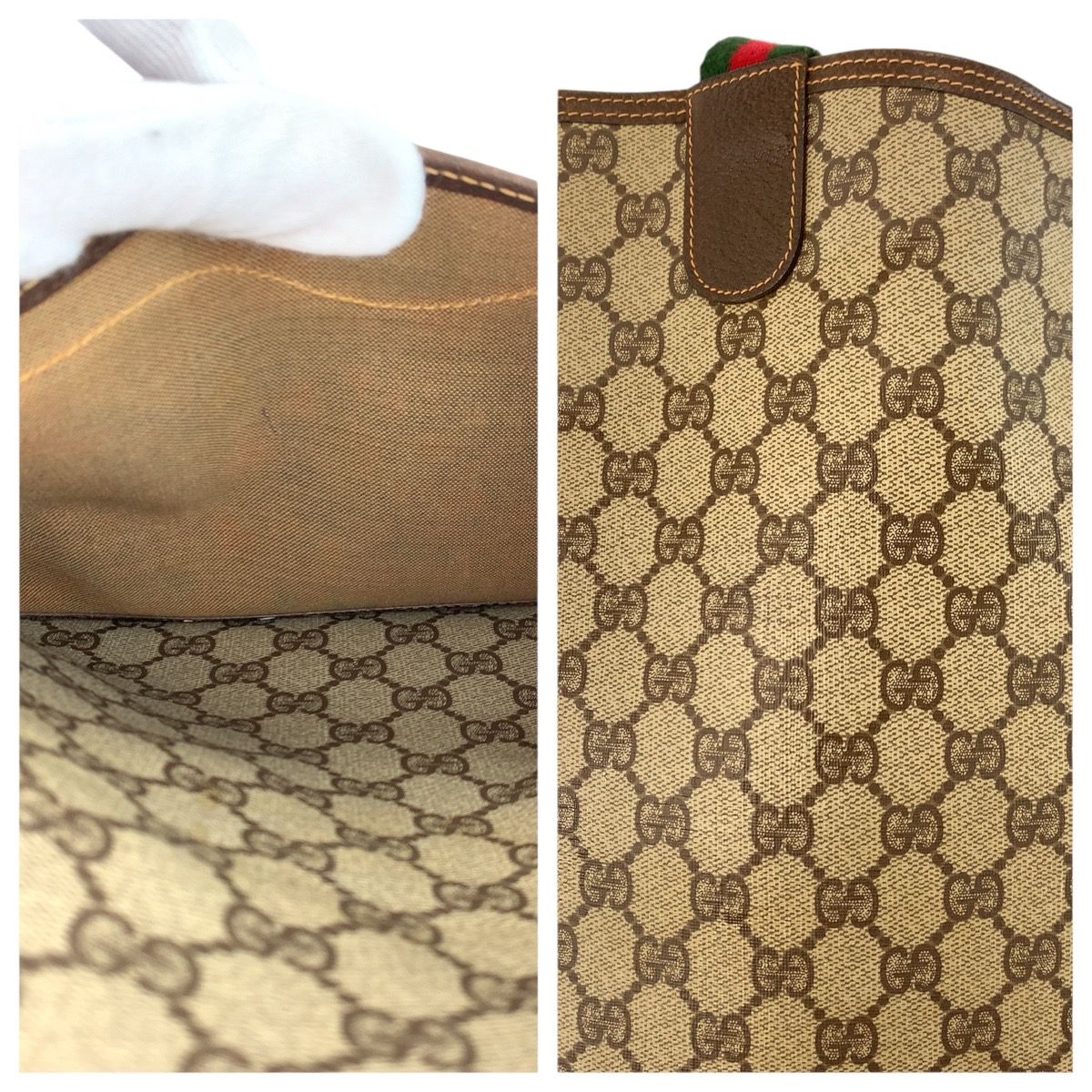 Gucci Vintage Sherry Line GG Supreme Canvas Tote Shoulder — view 5