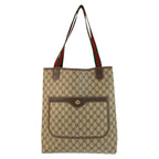 Gucci Vintage Sherry Line GG Supreme Canvas Tote Shoulder