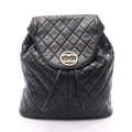 Chanel Backpack Quilted Black Lambskin
