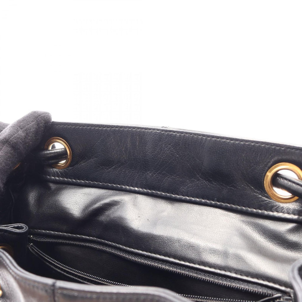 Chanel Backpack Quilted Black Lambskin — view 6