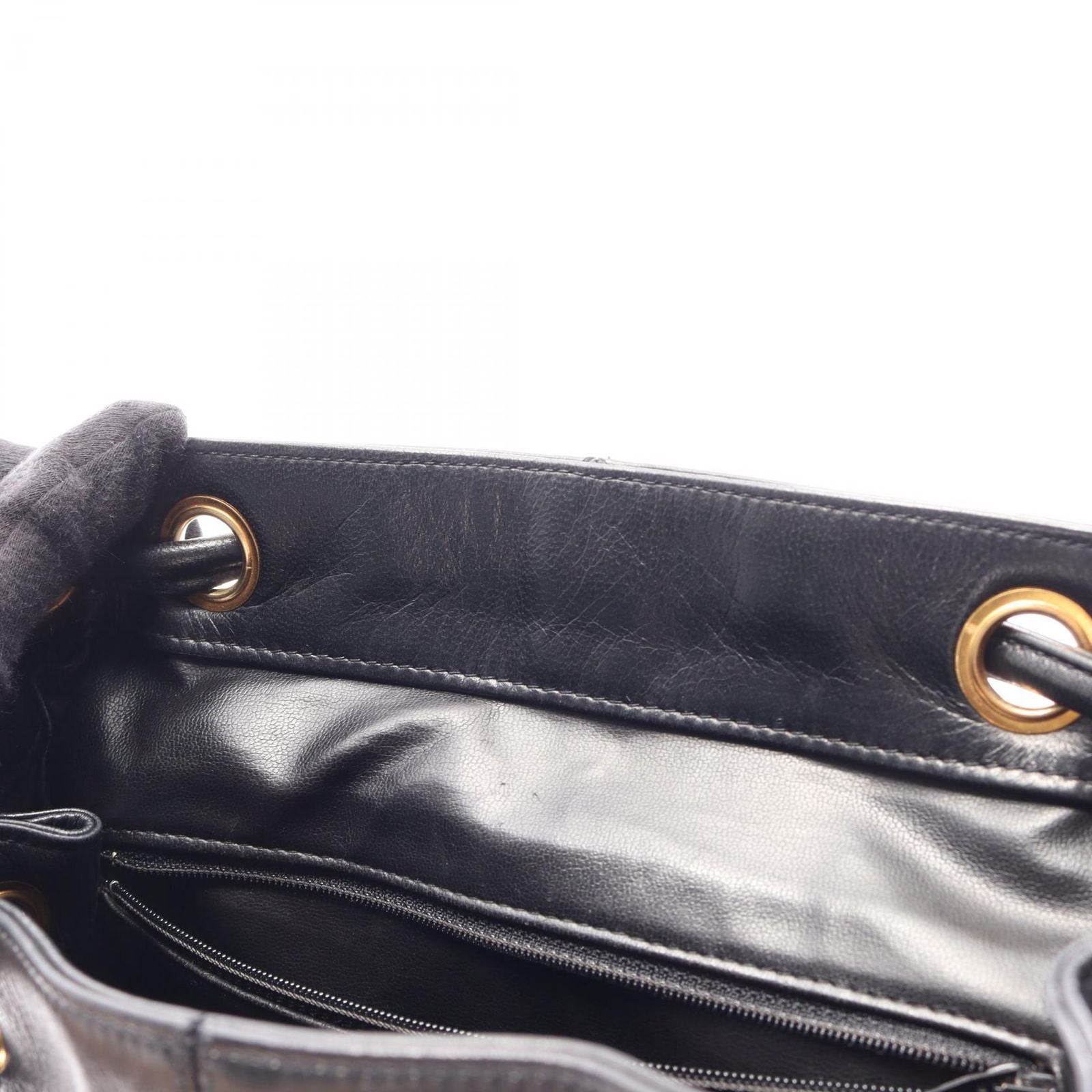 Chanel Backpack Quilted Black Lambskin — view 6