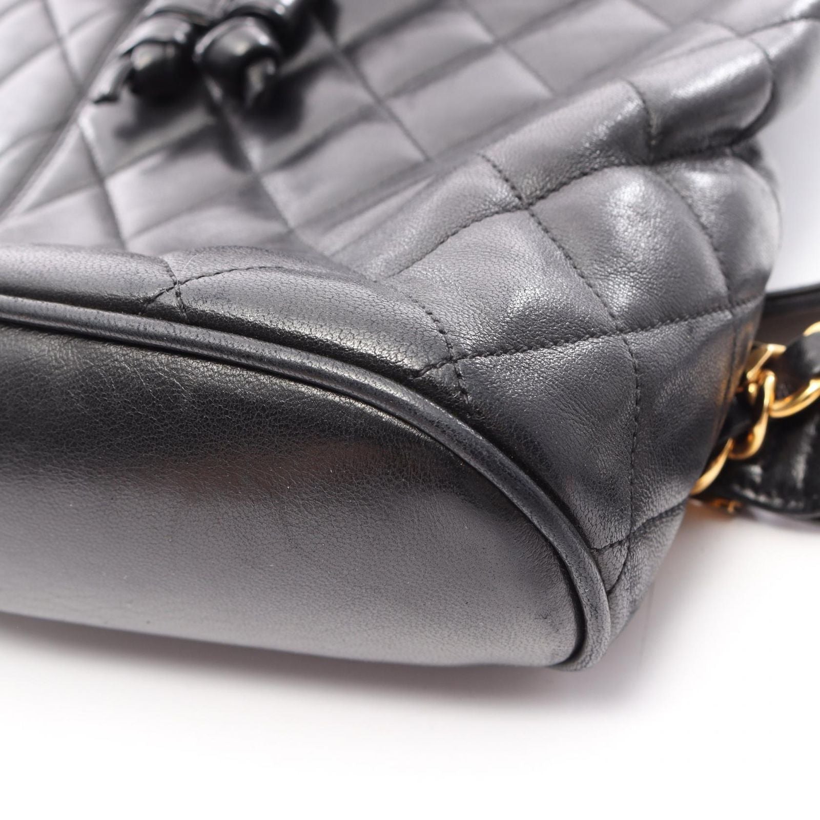 Chanel Backpack Quilted Black Lambskin — view 8