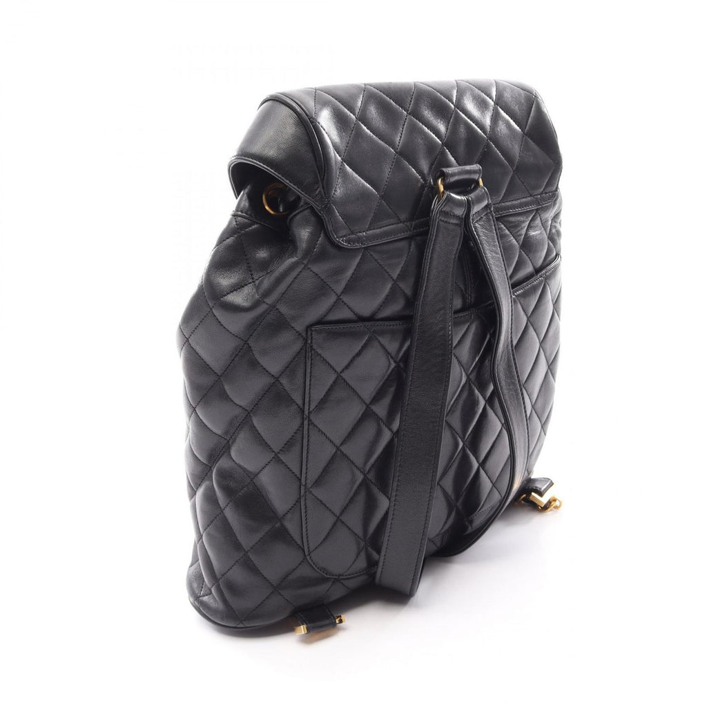 Chanel Backpack Quilted Black Lambskin — view 2