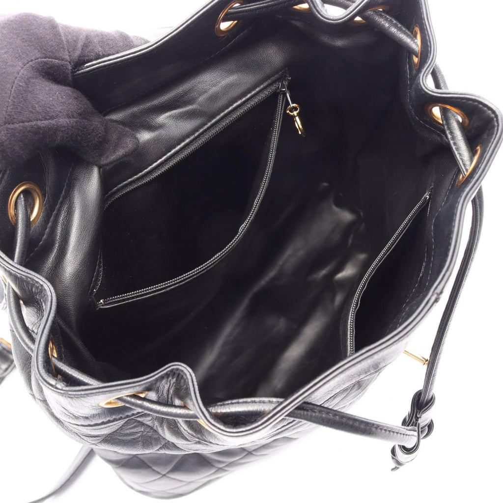 Chanel Backpack Quilted Black Lambskin — view 3