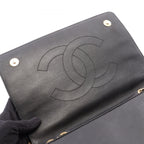 Chanel Shoulder Bag Quilted Black Lambskin Diamond Stitch Chain — view 6
