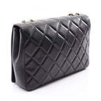 Chanel Shoulder Bag Quilted Black Lambskin Diamond Stitch Chain — view 2
