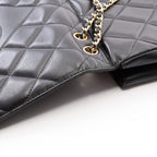 Chanel Shoulder Bag Quilted Black Lambskin Diamond Stitch Chain — view 9