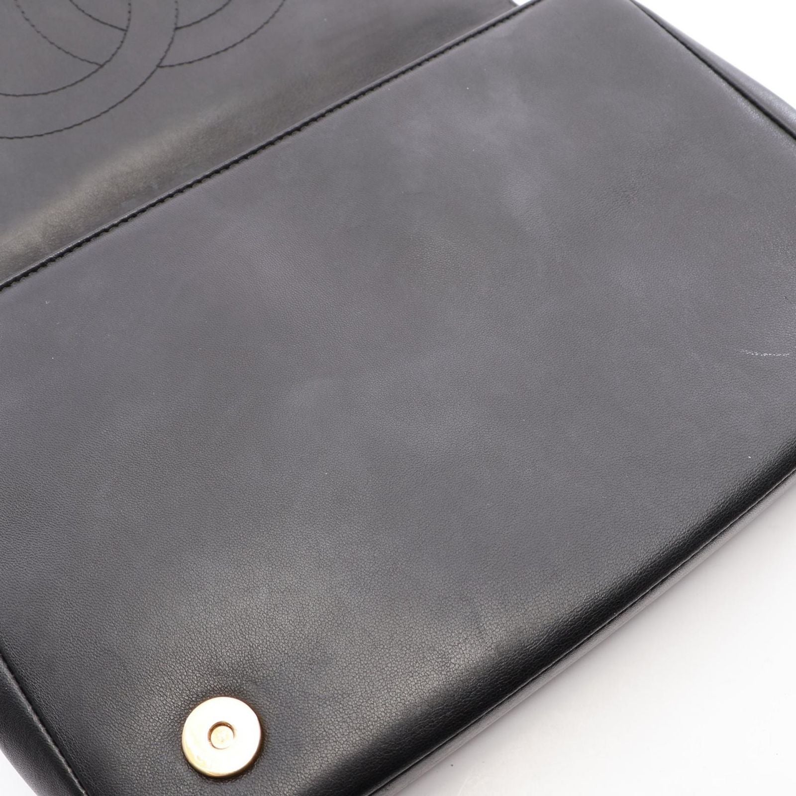 Chanel Shoulder Bag Quilted Black Lambskin Diamond Stitch Chain — view 7