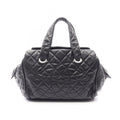 Chanel Quilted Black Calf CC Logo Boston