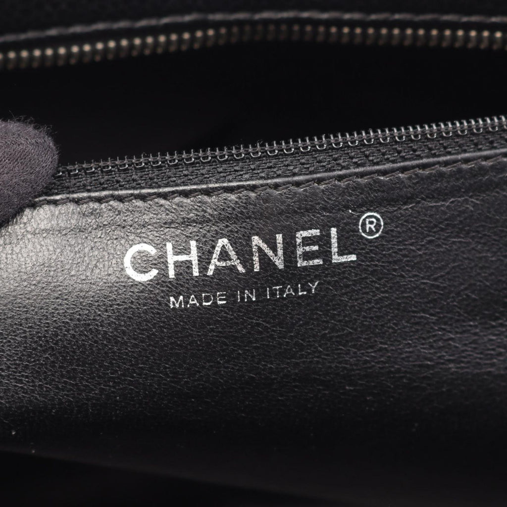 Chanel Quilted Black Calf CC Logo Boston — view 6