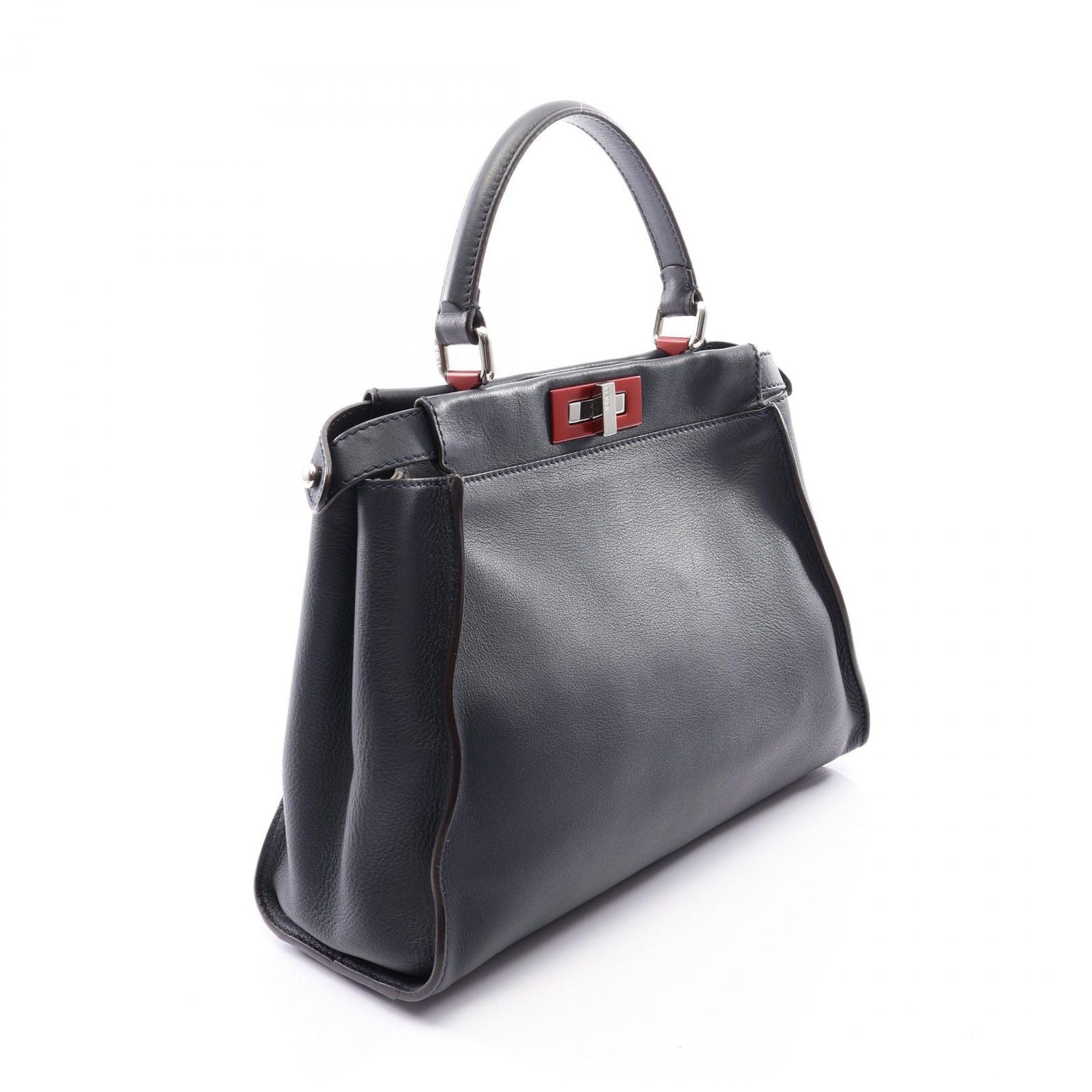 Fendi Handbag Peekaboo Regular 2-Way Navy Leather — view 2