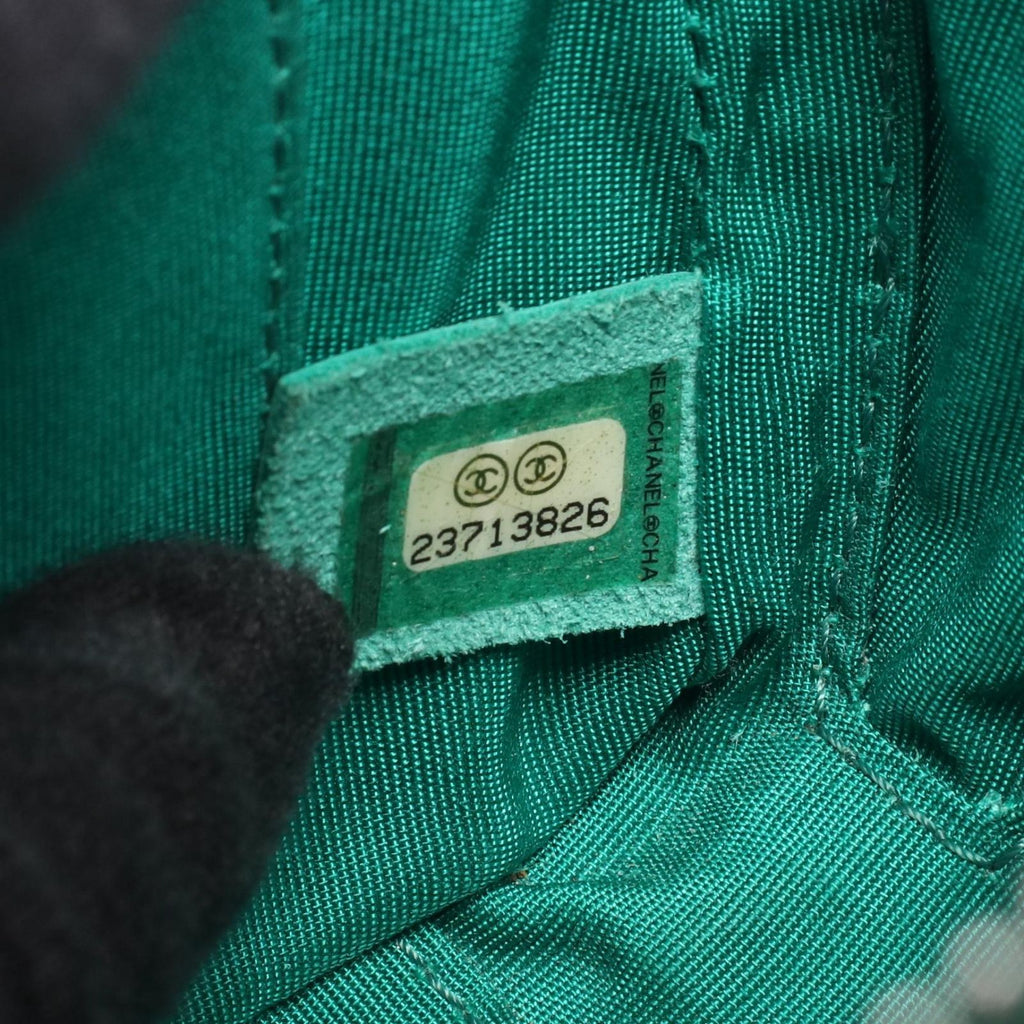 Chanel Shoulder Bag Quilted Half Coco Green Caviar Leather Chain — view 5
