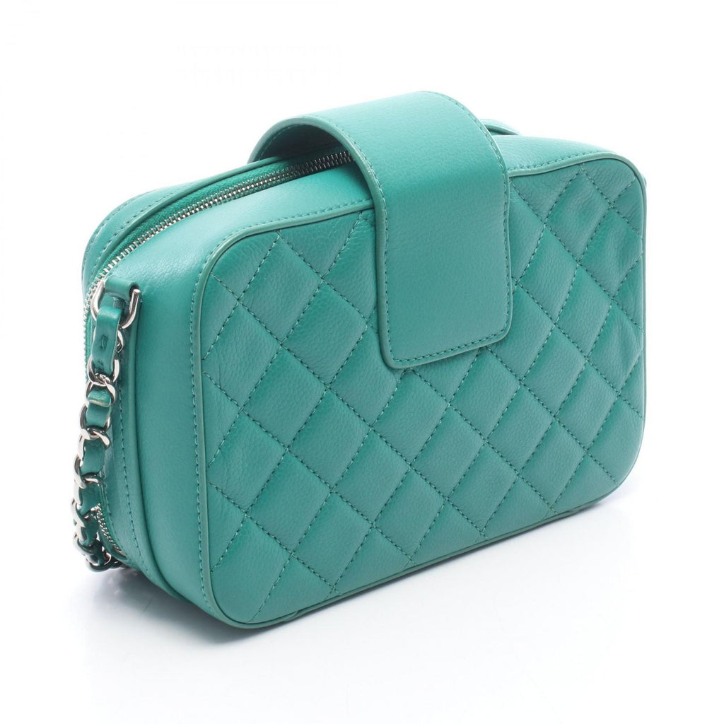 Chanel Shoulder Bag Quilted Half Coco Green Caviar Leather Chain — view 2