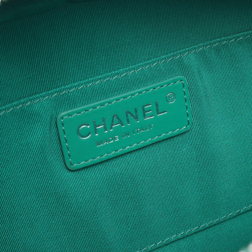Chanel Shoulder Bag Quilted Half Coco Green Caviar Leather Chain — view 4