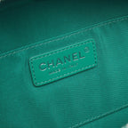 Chanel Shoulder Bag Quilted Half Coco Green Caviar Leather Chain — view 4