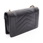 Chanel Shoulder Bag Stitch Mini Black Gold Lambskin Chain — view 2