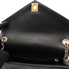 Chanel Shoulder Bag Stitch Mini Black Gold Lambskin Chain — view 7