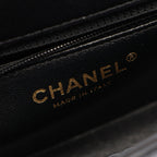 Chanel Shoulder Bag Stitch Mini Black Gold Lambskin Chain — view 4
