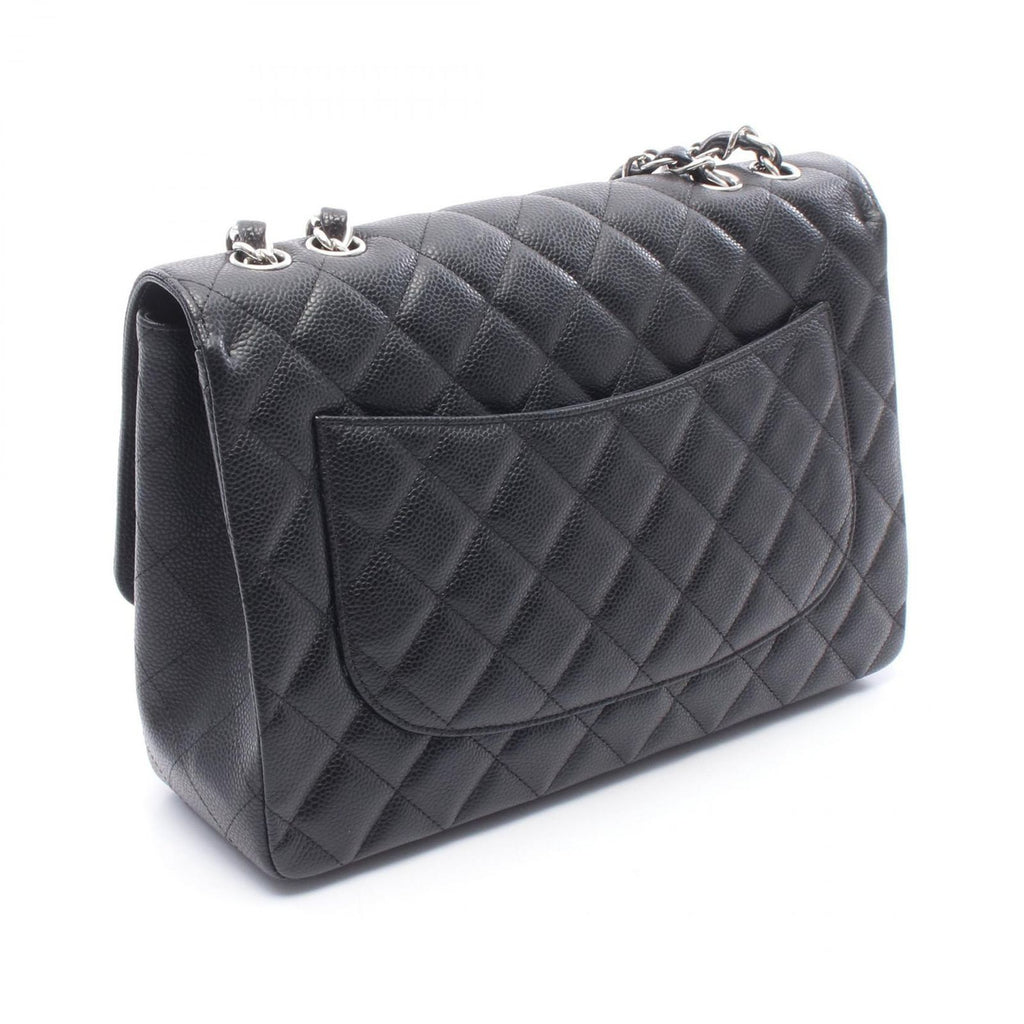 Chanel Shoulder Bag Deca Quilted 30 Single Flap Black Calf Chain — view 2