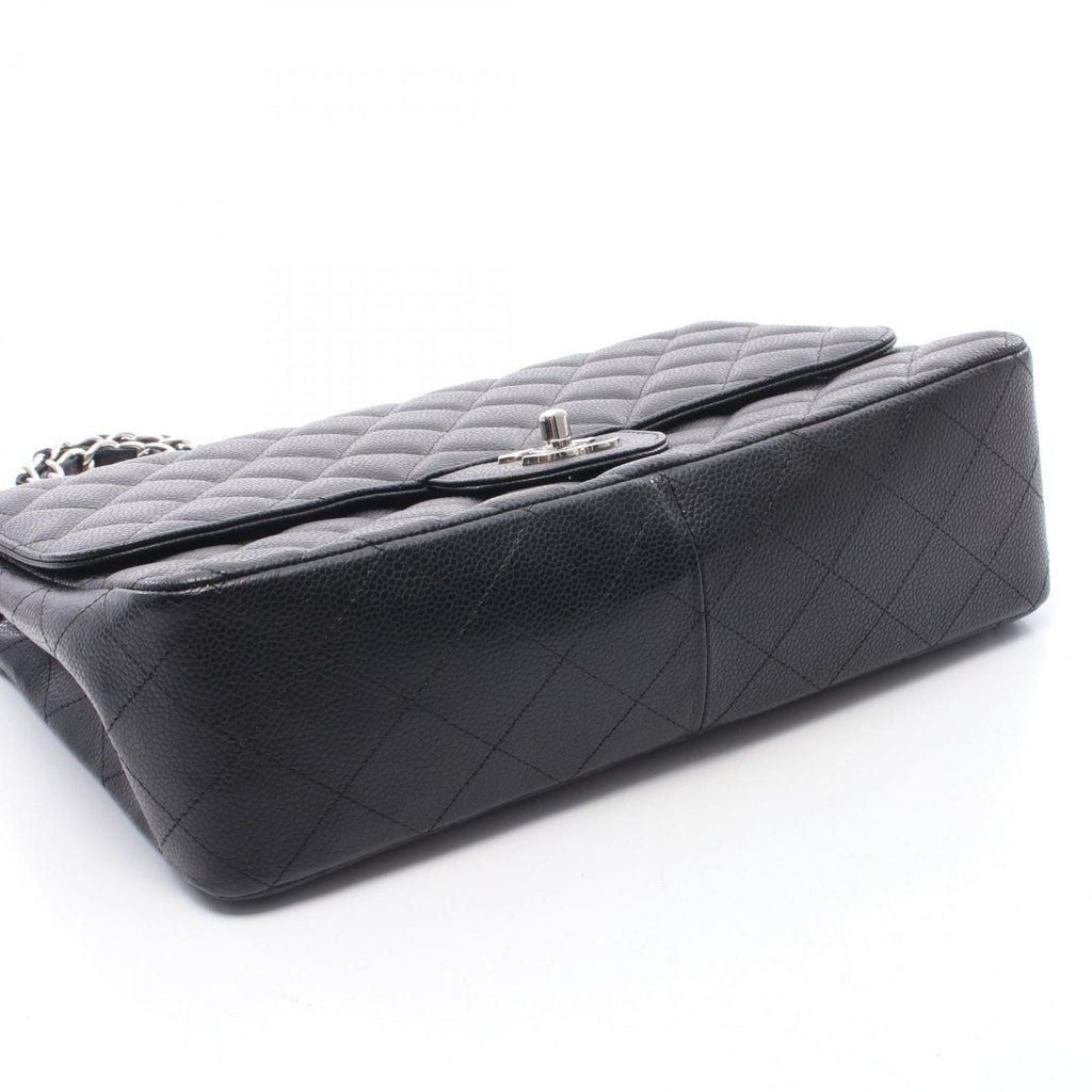 Chanel Shoulder Bag Deca Quilted 30 Single Flap Black Calf Chain — view 7