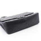Chanel Shoulder Bag Deca Quilted 30 Single Flap Black Calf Chain — view 7
