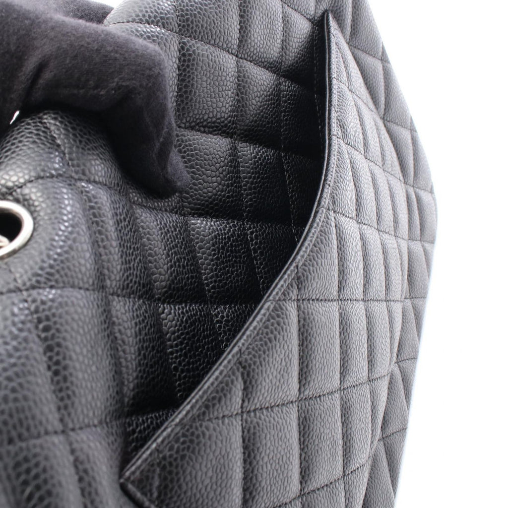 Chanel Shoulder Bag Deca Quilted 30 Single Flap Black Calf Chain — view 6